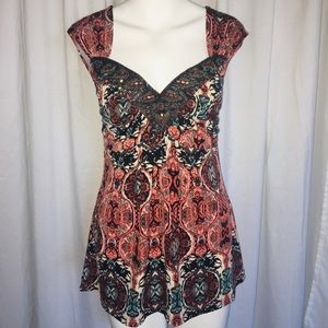 Sweetheart Neck Tunic Top